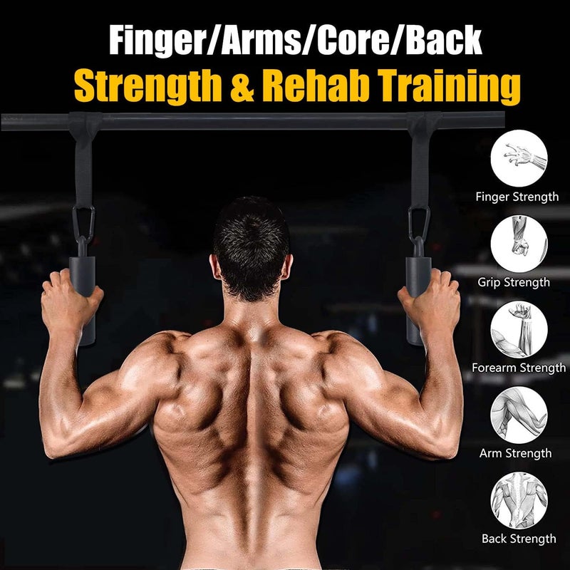 Lights Mountain Pull Up Grips Set with Hanging Straps and Strong Carabiner, Finger Strengthener，Forearm, Biceps, Ninja Warrior, Back Muscles Training - Image 4
